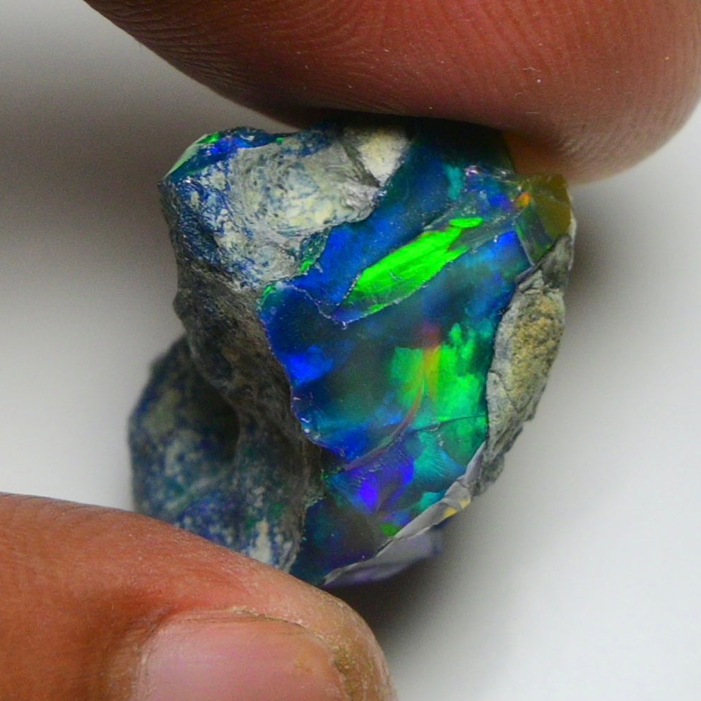 Rare Black Opal 26.35 Carats | Natural Black Ethiopian Opal Rough - Ready for Cutting & Jewelry!