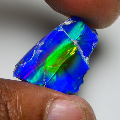 Rare Black Opal 16.10 Carats | Natural Black Ethiopian Opal Rough - Ready for Cutting & Jewelry!