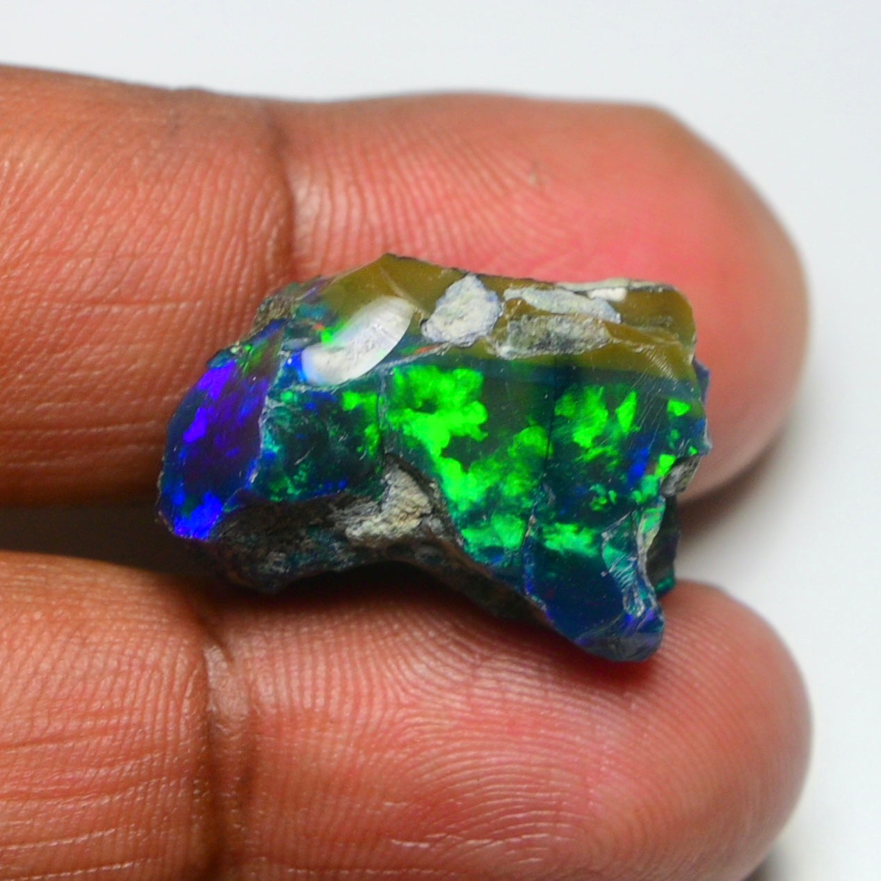 Rare Black Opal 26.35 Carats | Natural Black Ethiopian Opal Rough - Ready for Cutting & Jewelry!