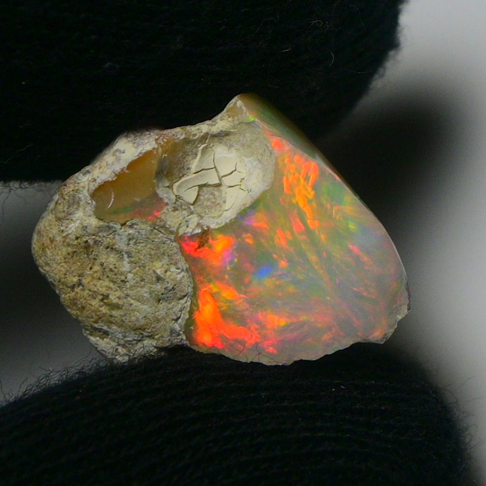 White Opal 13.75 Carats | Natural White Ethiopian Opal Rough - Ready for Cutting & Jewelry!