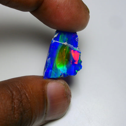 Rare Black Opal 16.10 Carats | Natural Black Ethiopian Opal Rough - Ready for Cutting & Jewelry!