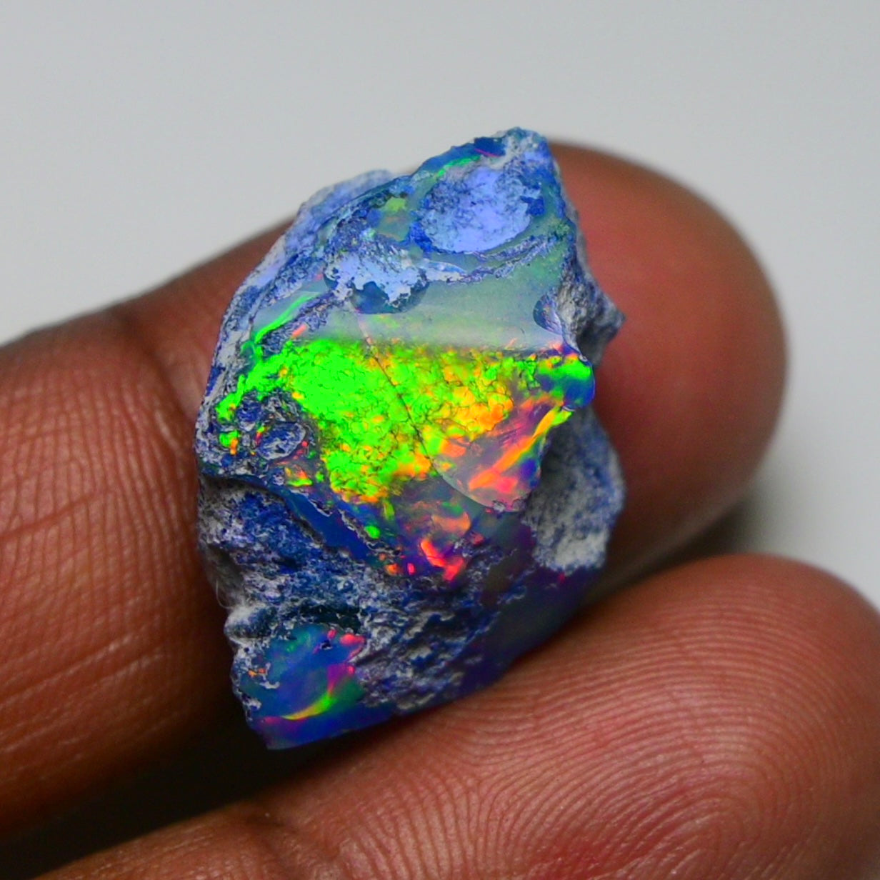 Rare Black Opal 20.40 Carats | Natural Black Ethiopian Opal Rough - Ready for Cutting & Jewelry!