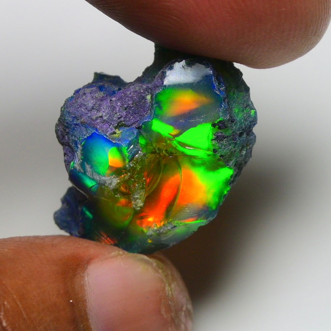 Rare Black Opal 20.35 Carats | Natural Black Ethiopian Opal Rough - Ready for Cutting & Jewelry!