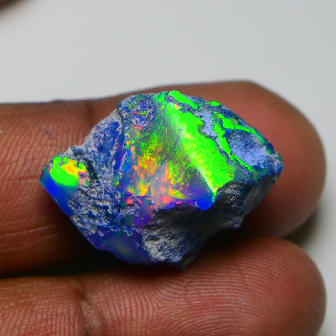 Rare Black Opal 20.40 Carats | Natural Black Ethiopian Opal Rough - Ready for Cutting & Jewelry!