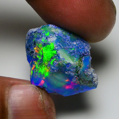 Rare Black Opal 20.40 Carats | Natural Black Ethiopian Opal Rough - Ready for Cutting & Jewelry!