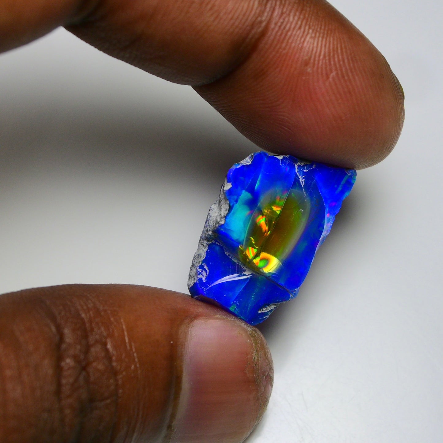 Rare Black Opal 16.10 Carats | Natural Black Ethiopian Opal Rough - Ready for Cutting & Jewelry!