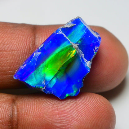 Rare Black Opal 16.10 Carats | Natural Black Ethiopian Opal Rough - Ready for Cutting & Jewelry!