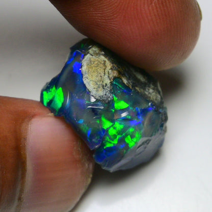 Rare Black Opal 26.35 Carats | Natural Black Ethiopian Opal Rough - Ready for Cutting & Jewelry!