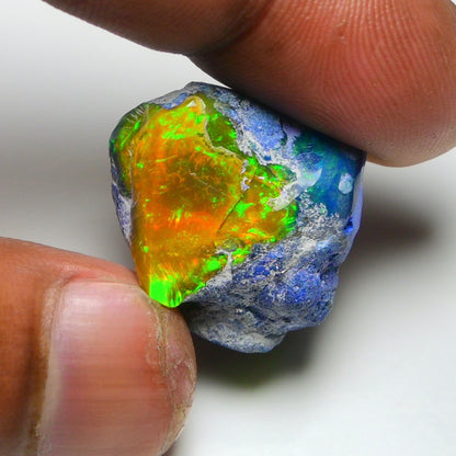 Rare Black Opal 38.75 Carats | Natural Black Ethiopian Opal Rough - Ready for Cutting & Jewelry!