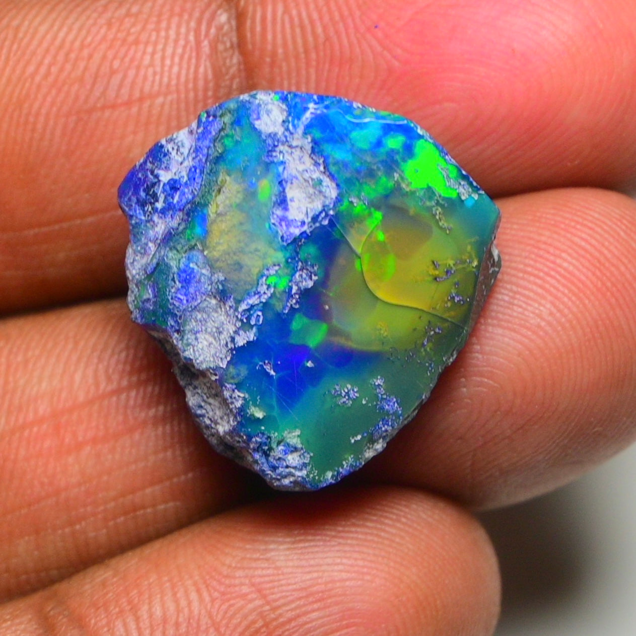 Rare Black Opal 18.25 Carats | Natural Black Ethiopian Opal Rough - Ready for Cutting & Jewelry!