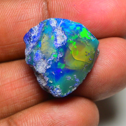 Rare Black Opal 18.25 Carats | Natural Black Ethiopian Opal Rough - Ready for Cutting & Jewelry!