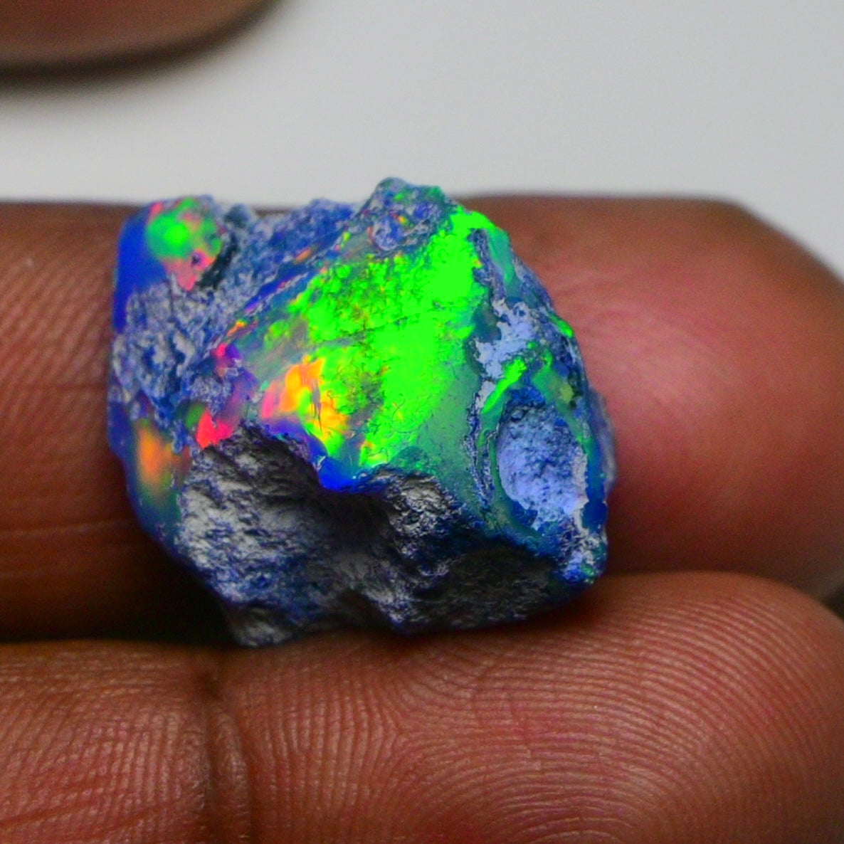 Rare Black Opal 20.40 Carats | Natural Black Ethiopian Opal Rough - Ready for Cutting & Jewelry!