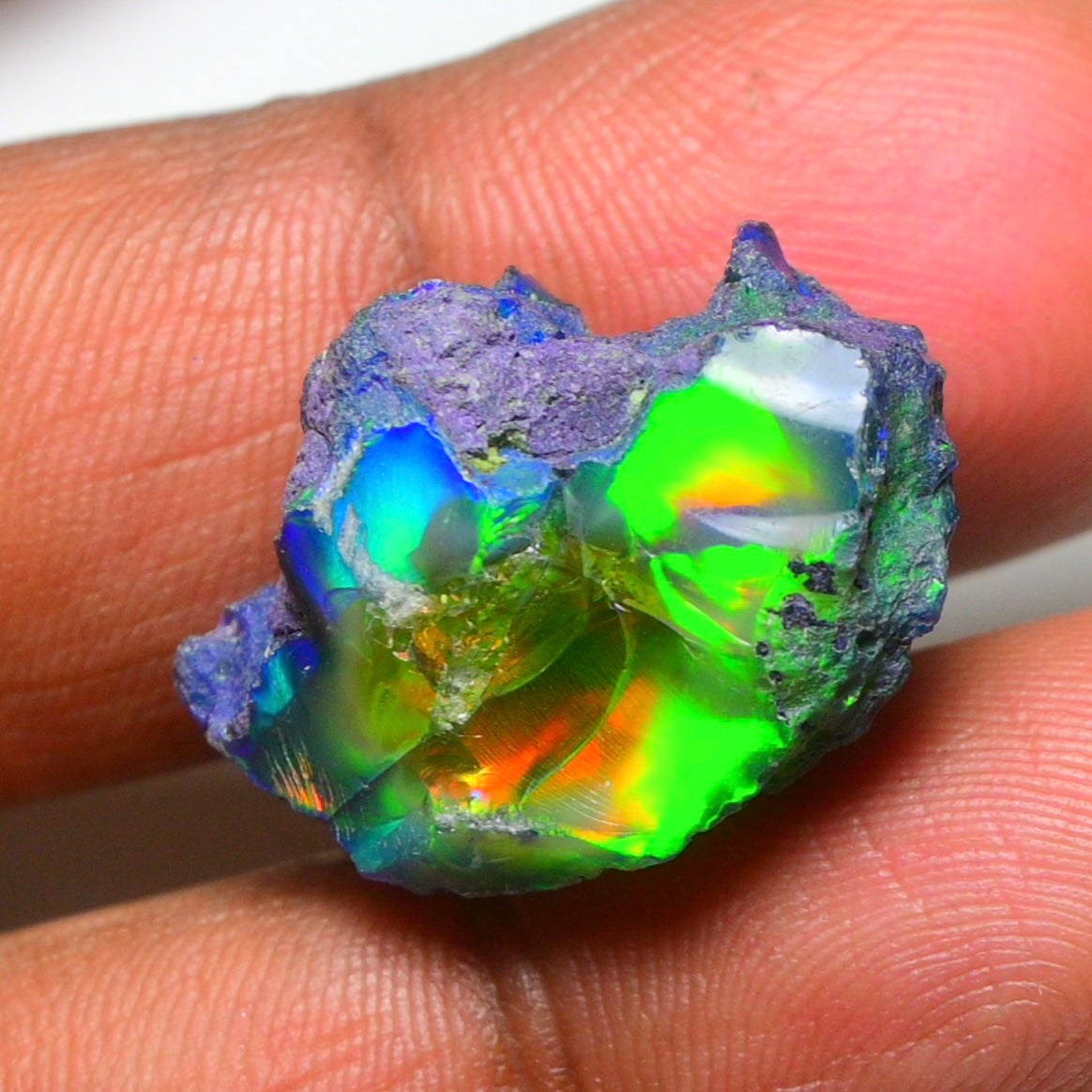 Rare Black Opal 20.35 Carats | Natural Black Ethiopian Opal Rough - Ready for Cutting & Jewelry!