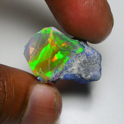 Rare Black Opal 23.55 Carats | Natural Black Ethiopian Opal Rough - Ready for Cutting & Jewelry!
