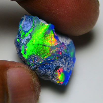 Rare Black Opal 20.40 Carats | Natural Black Ethiopian Opal Rough - Ready for Cutting & Jewelry!
