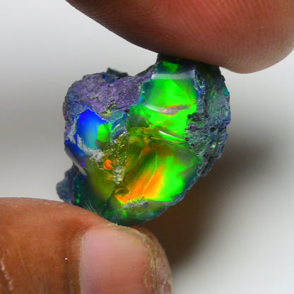 Rare Black Opal 20.35 Carats | Natural Black Ethiopian Opal Rough - Ready for Cutting & Jewelry!
