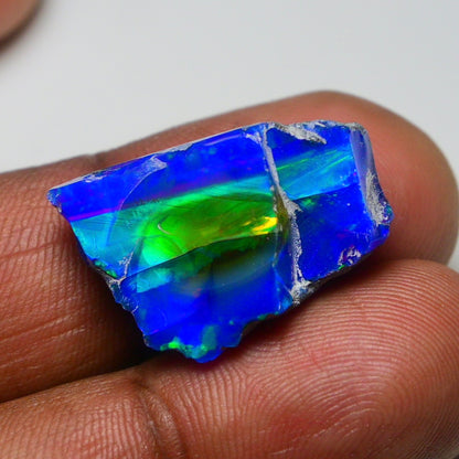 Rare Black Opal 16.10 Carats | Natural Black Ethiopian Opal Rough - Ready for Cutting & Jewelry!