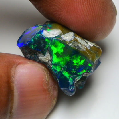 Rare Black Opal 26.35 Carats | Natural Black Ethiopian Opal Rough - Ready for Cutting & Jewelry!
