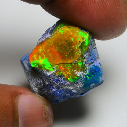 Rare Black Opal 38.75 Carats | Natural Black Ethiopian Opal Rough - Ready for Cutting & Jewelry!