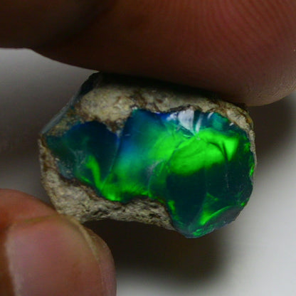 Black Opal 9.00 Carats | Natural Black Ethiopian Opal Rough - Ready for Cutting & Jewelry!