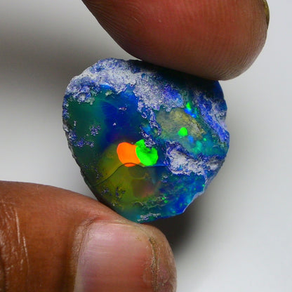 Rare Black Opal 18.25 Carats | Natural Black Ethiopian Opal Rough - Ready for Cutting & Jewelry!