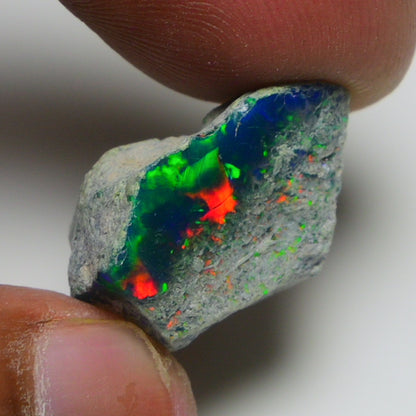 Black Opal 15.00 Carats | Natural Black Ethiopian Opal Rough - Ready for Cutting & Jewelry!