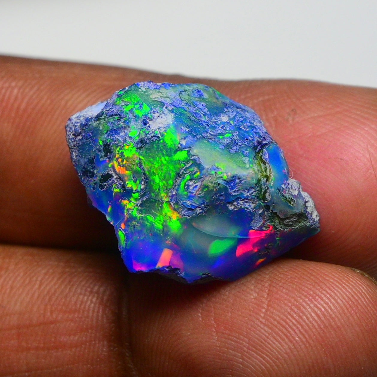 Rare Black Opal 20.40 Carats | Natural Black Ethiopian Opal Rough - Ready for Cutting & Jewelry!