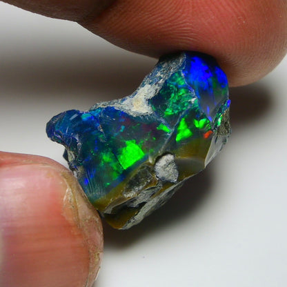 Rare Black Opal 26.35 Carats | Natural Black Ethiopian Opal Rough - Ready for Cutting & Jewelry!