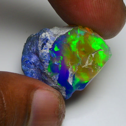 Rare Black Opal 23.55 Carats | Natural Black Ethiopian Opal Rough - Ready for Cutting & Jewelry!