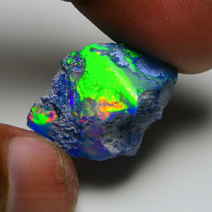 Rare Black Opal 20.40 Carats | Natural Black Ethiopian Opal Rough - Ready for Cutting & Jewelry!