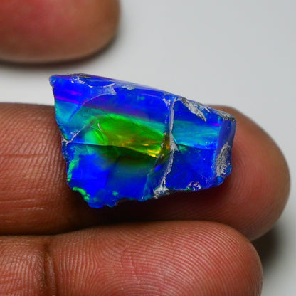 Rare Black Opal 16.10 Carats | Natural Black Ethiopian Opal Rough - Ready for Cutting & Jewelry!