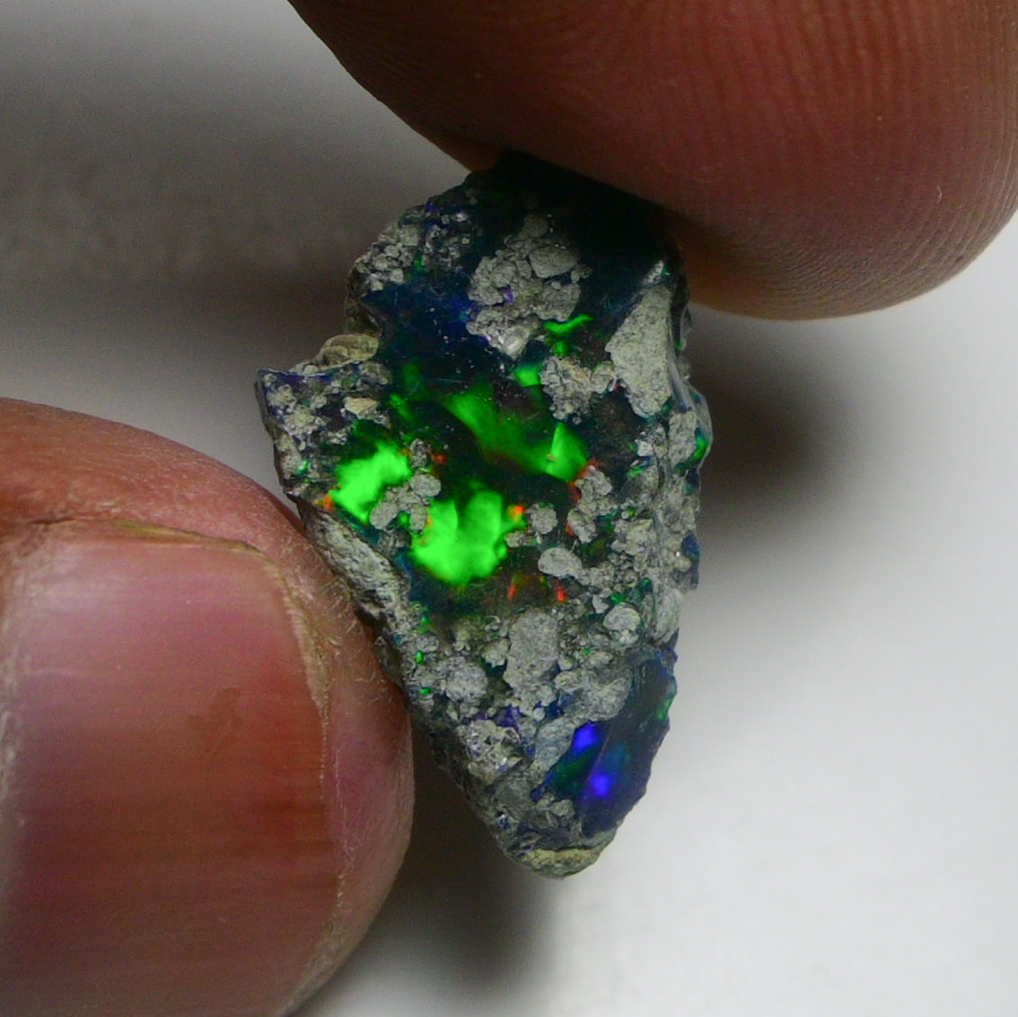 Black Opal 5.20 Carats | Natural Black Ethiopian Opal Rough - Ready for Cutting & Jewelry!
