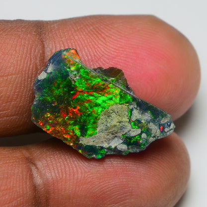 Black Opal 7.90 Carats | Natural Black Ethiopian Opal Rough - Ready for Cutting & Jewelry!