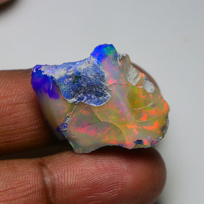 Rare Black Opal 34.35 Carats | Natural Black Ethiopian Opal Rough - Ready for Cutting & Jewelry!