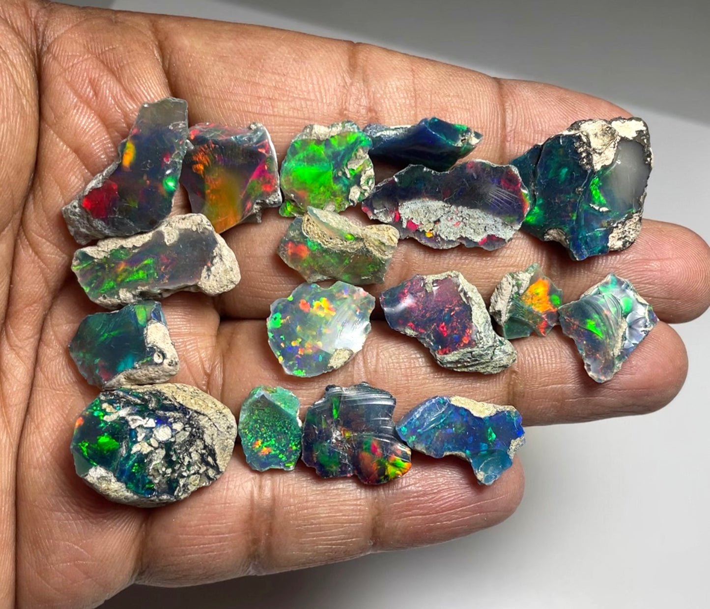 Mega Deal: Natural Black Ethiopian Opal Rough Lot 100 Carats | Suitable For Cabochons, Jewelry & Lapidary