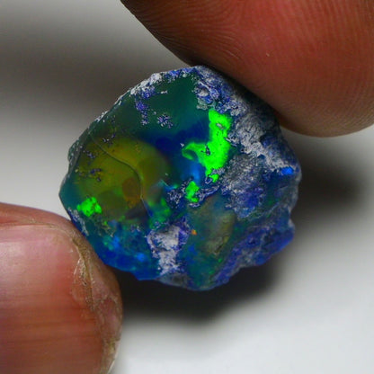 Rare Black Opal 18.25 Carats | Natural Black Ethiopian Opal Rough - Ready for Cutting & Jewelry!