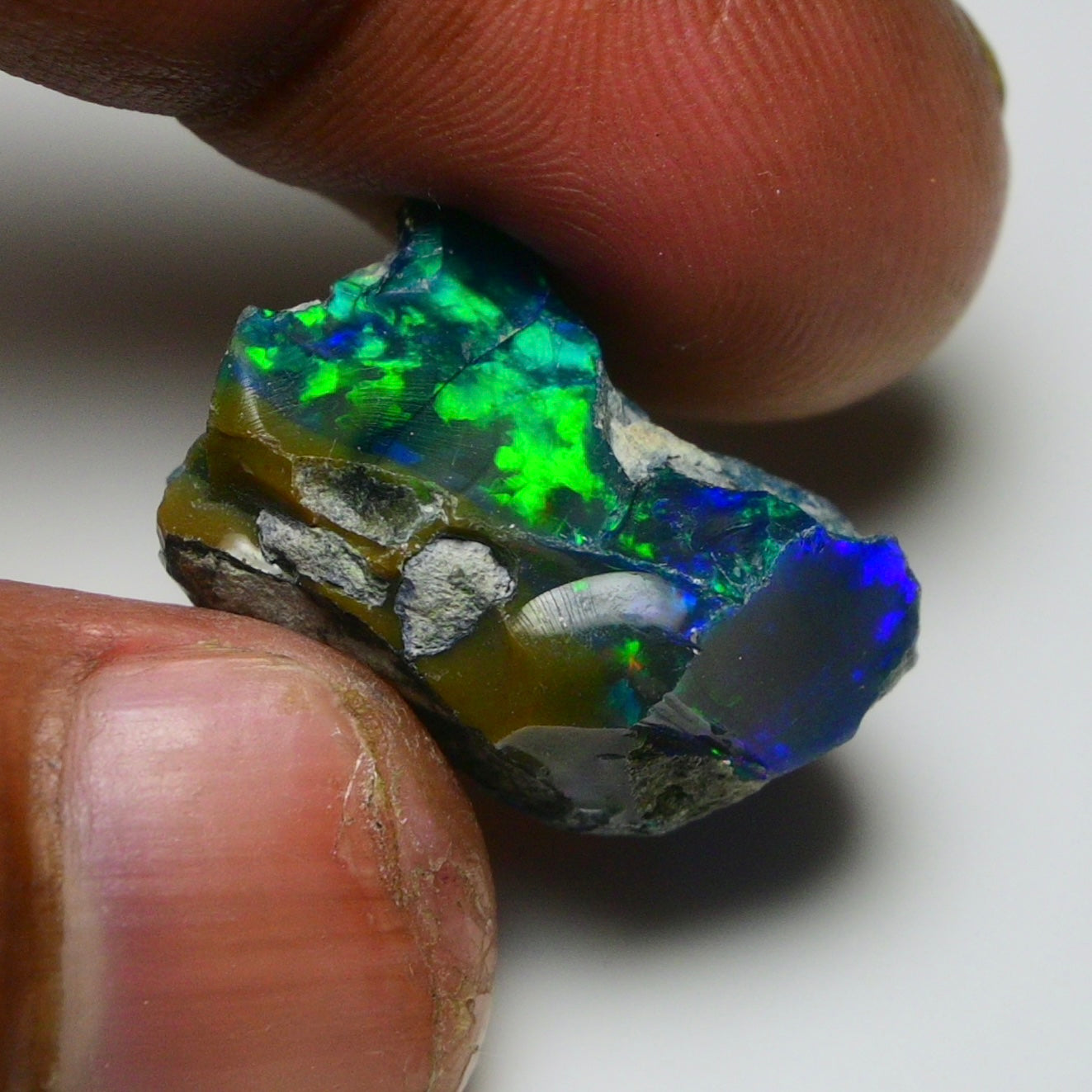 Rare Black Opal 26.35 Carats | Natural Black Ethiopian Opal Rough - Ready for Cutting & Jewelry!
