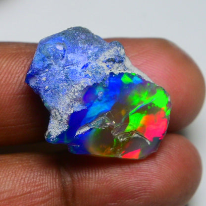 Rare Black Opal 23.55 Carats | Natural Black Ethiopian Opal Rough - Ready for Cutting & Jewelry!