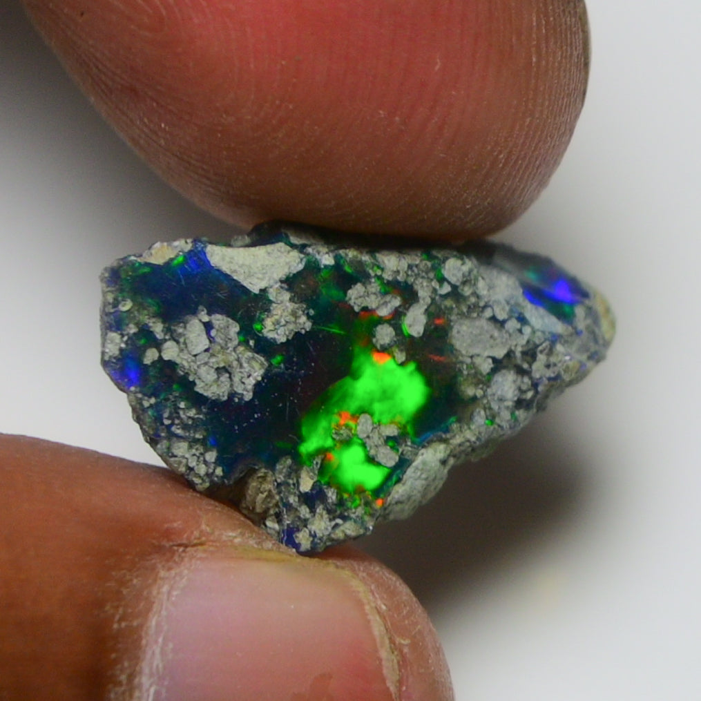 Black Opal 5.20 Carats | Natural Black Ethiopian Opal Rough - Ready for Cutting & Jewelry!