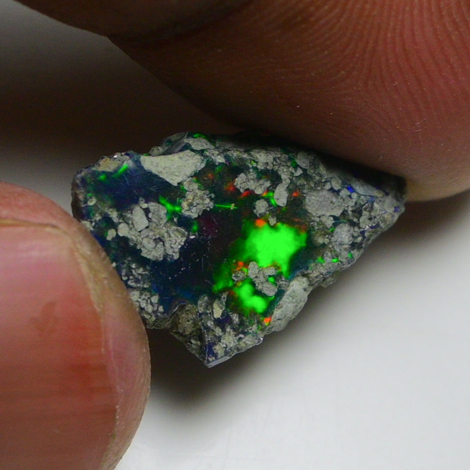 Black Opal 5.20 Carats | Natural Black Ethiopian Opal Rough - Ready for Cutting & Jewelry!