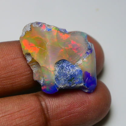 Rare Black Opal 34.35 Carats | Natural Black Ethiopian Opal Rough - Ready for Cutting & Jewelry!