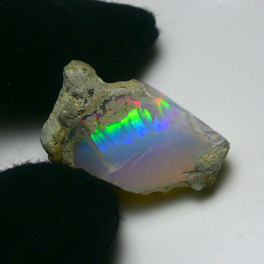 White Opal 17.10 Carats | Natural White Ethiopian Opal Rough - Ready for Cutting & Jewelry!