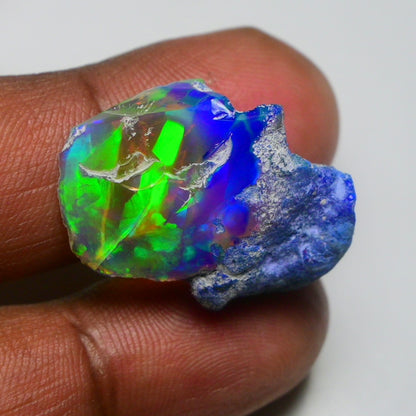 Rare Black Opal 23.55 Carats | Natural Black Ethiopian Opal Rough - Ready for Cutting & Jewelry!