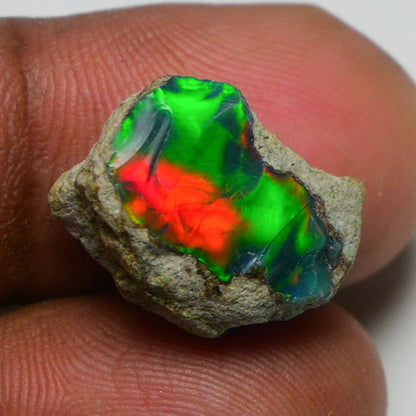 Black Opal 9.00 Carats | Natural Black Ethiopian Opal Rough - Ready for Cutting & Jewelry!