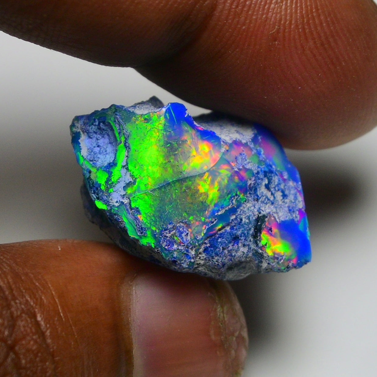 Rare Black Opal 20.40 Carats | Natural Black Ethiopian Opal Rough - Ready for Cutting & Jewelry!