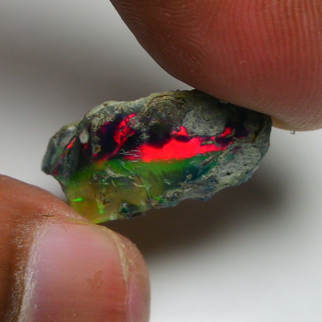 Black Opal 10.30 Carats | Natural Black Ethiopian Opal Rough - Ready for Cutting & Jewelry!