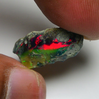 Black Opal 10.30 Carats | Natural Black Ethiopian Opal Rough - Ready for Cutting & Jewelry!