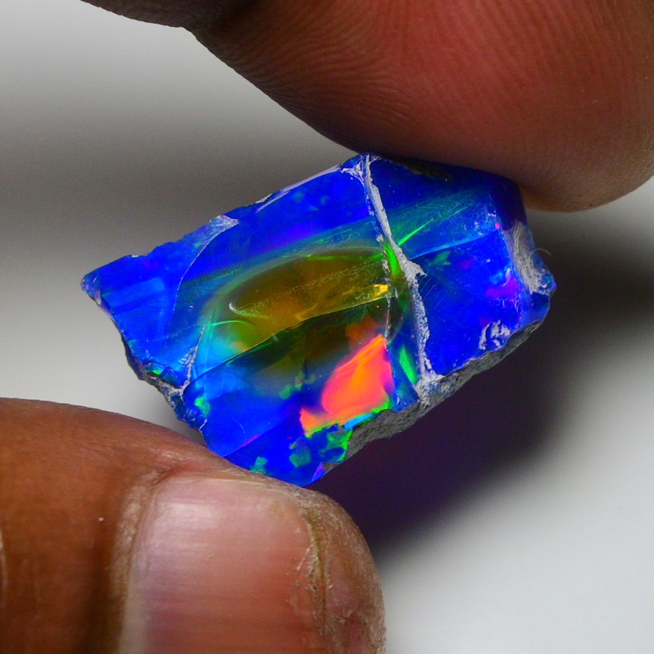 Rare Black Opal 16.10 Carats | Natural Black Ethiopian Opal Rough - Ready for Cutting & Jewelry!