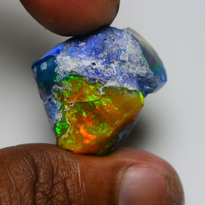 Rare Black Opal 38.75 Carats | Natural Black Ethiopian Opal Rough - Ready for Cutting & Jewelry!