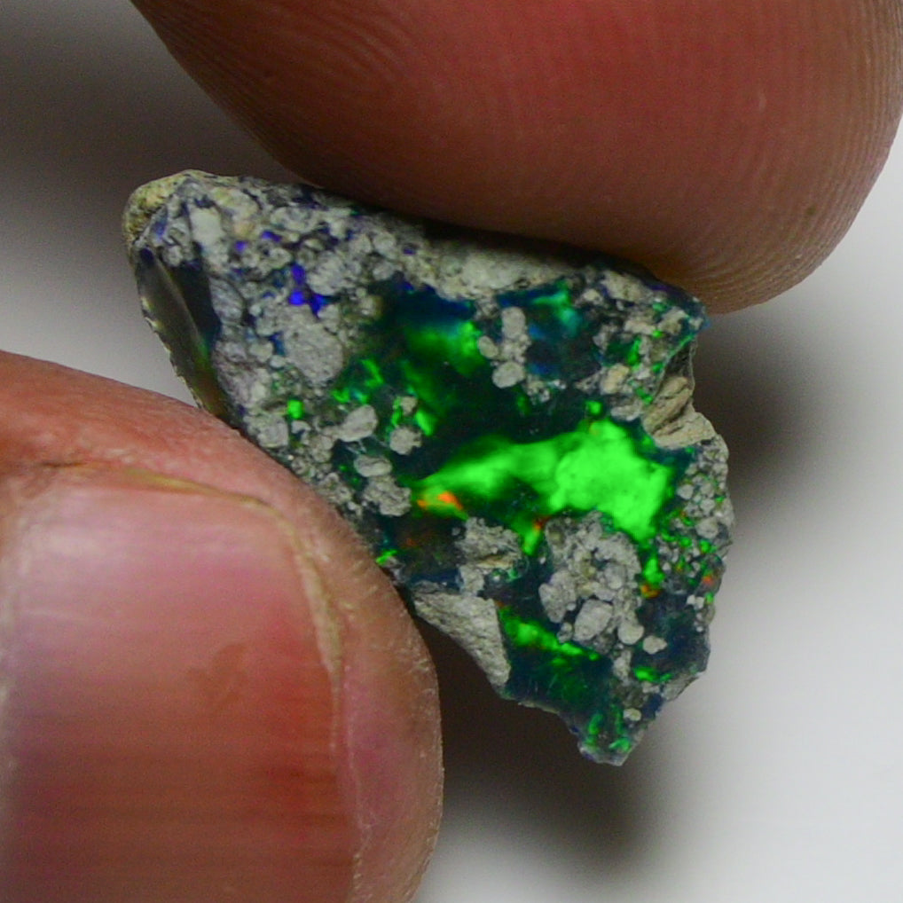 Black Opal 5.20 Carats | Natural Black Ethiopian Opal Rough - Ready for Cutting & Jewelry!